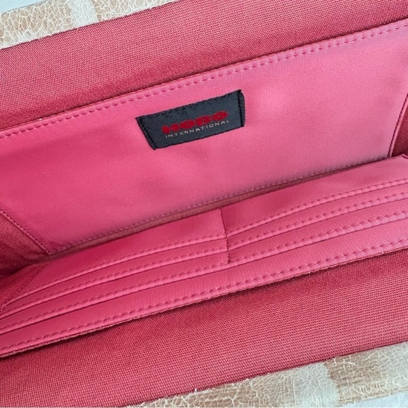 HOBO International Genuine Leather Neutral Animal Print Satchel Clutch Bag - Picture 3 of 17